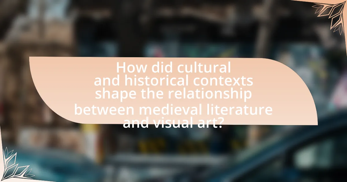 How did cultural and historical contexts shape the relationship between medieval literature and visual art?