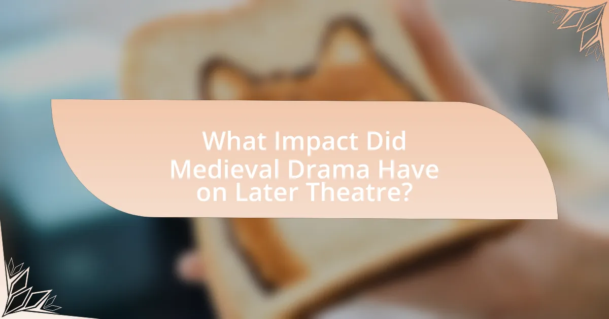 What Impact Did Medieval Drama Have on Later Theatre?