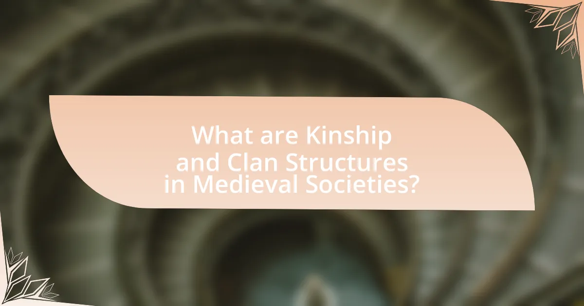 What are Kinship and Clan Structures in Medieval Societies?